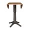 International Concepts Round Round 42 in. Top Dual Drop Leaf Bar Height Pedestal Dining Table in Hickory/Washed Coal, Wood K45-42DPT-27B-6B-2 - alternate 8